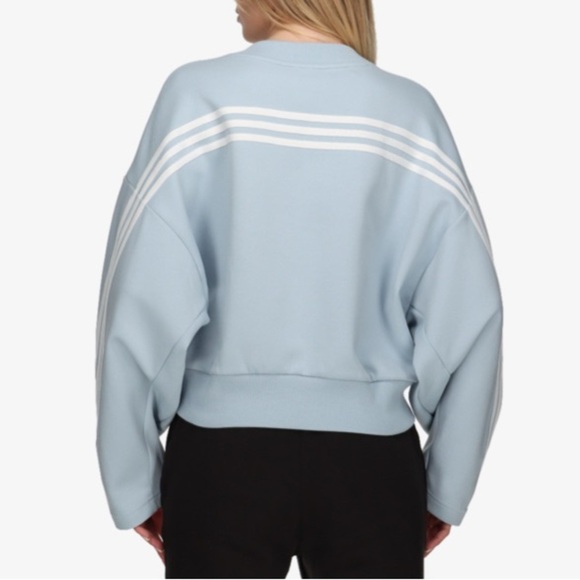 Adidas Sportswear FUTURE ICONS THREE STRIPES Sweatshirt powder blue athleisure - Picture 2 of 14